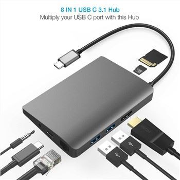 8 in 1 Tipe C Hub